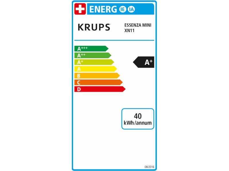 Krups Kaffeemaschine Nespresso Essenza Mini XN110B Grau/Sch Kapselmaschine