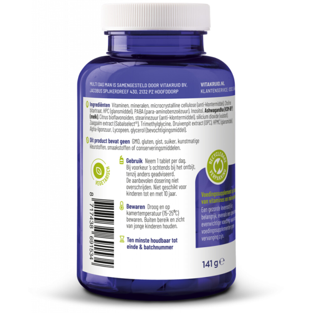 Vitakruid Multi Dag Man 90 tabletten