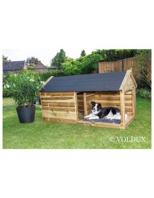 Voldux Hondenhok Storm - Hondenhok - 217x110x116 cm Naturel