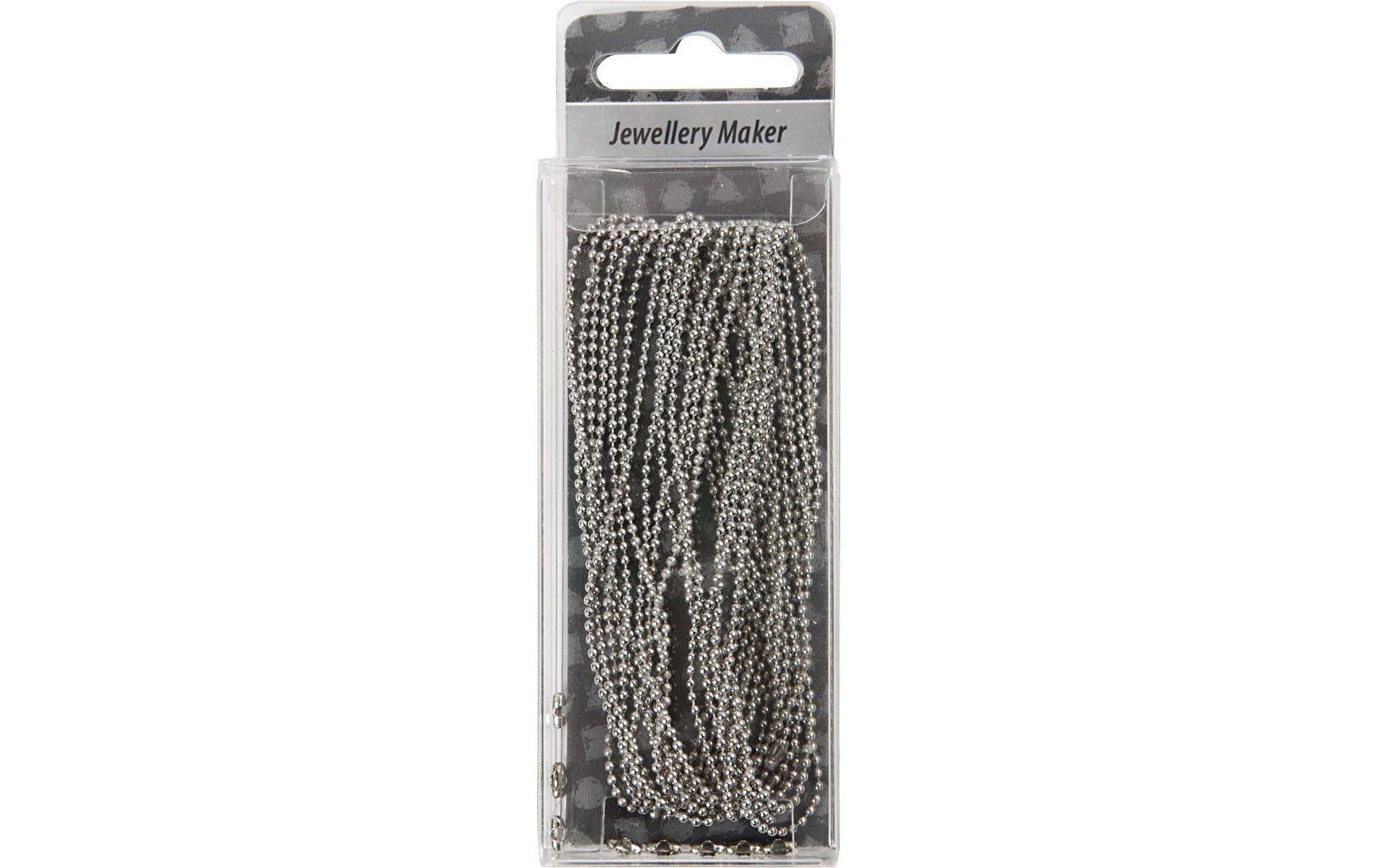 Kette 100 cm SilberKugelkette versilbert