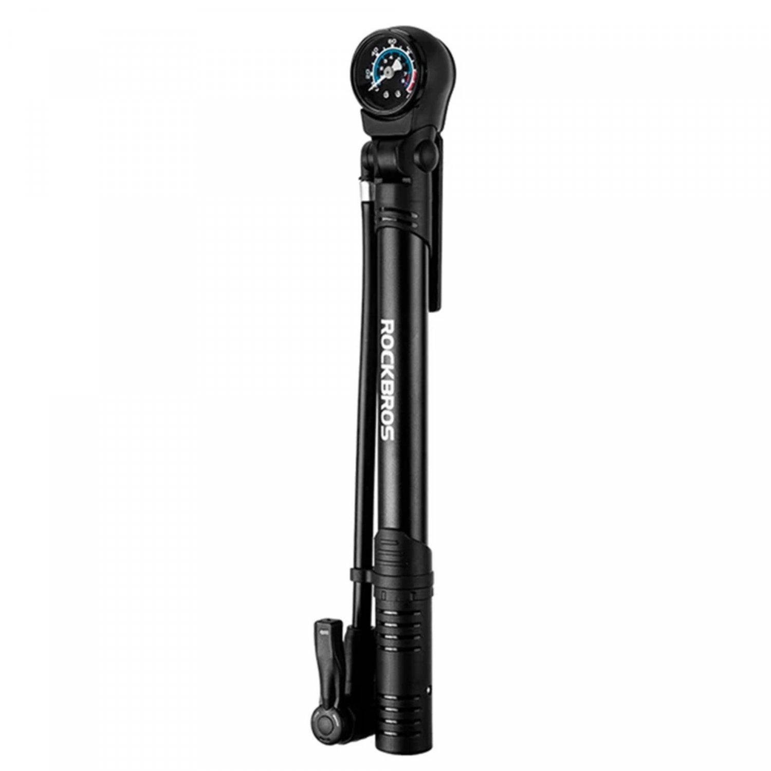 Fahrradpumpe mit Manometer – Schwarz Passend für verschiedene