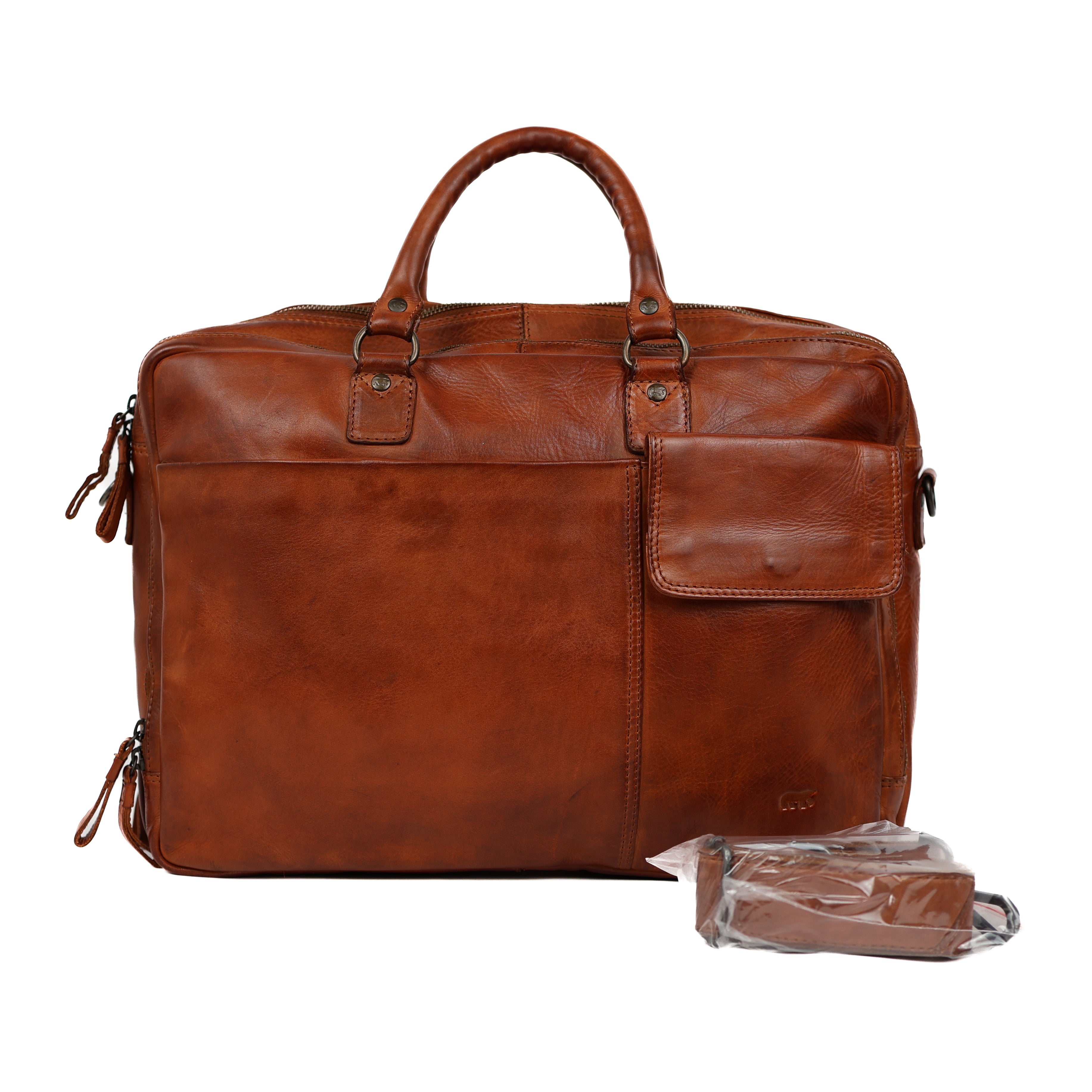 Laptoptas 'Silke' cognac Cognac