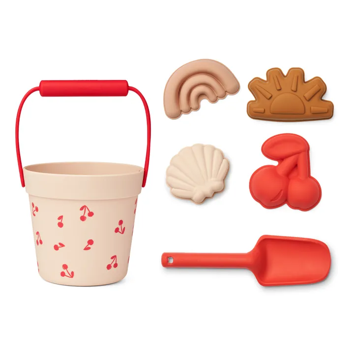 Liewood Seau de plage Dante et ses accessoires | Cherries/Apple blossom