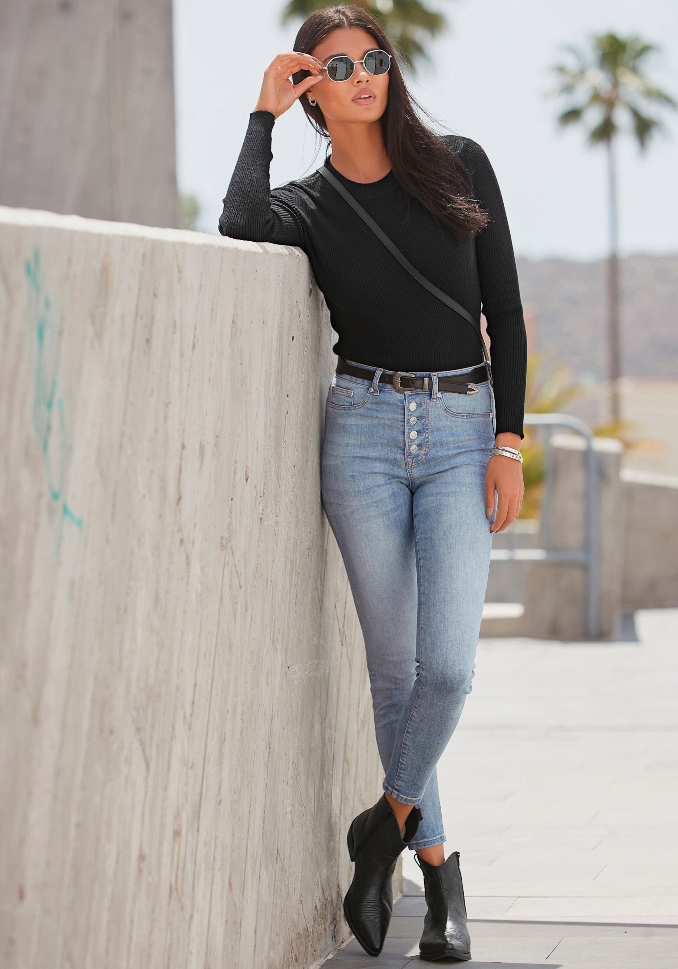 High-waist-Jeans