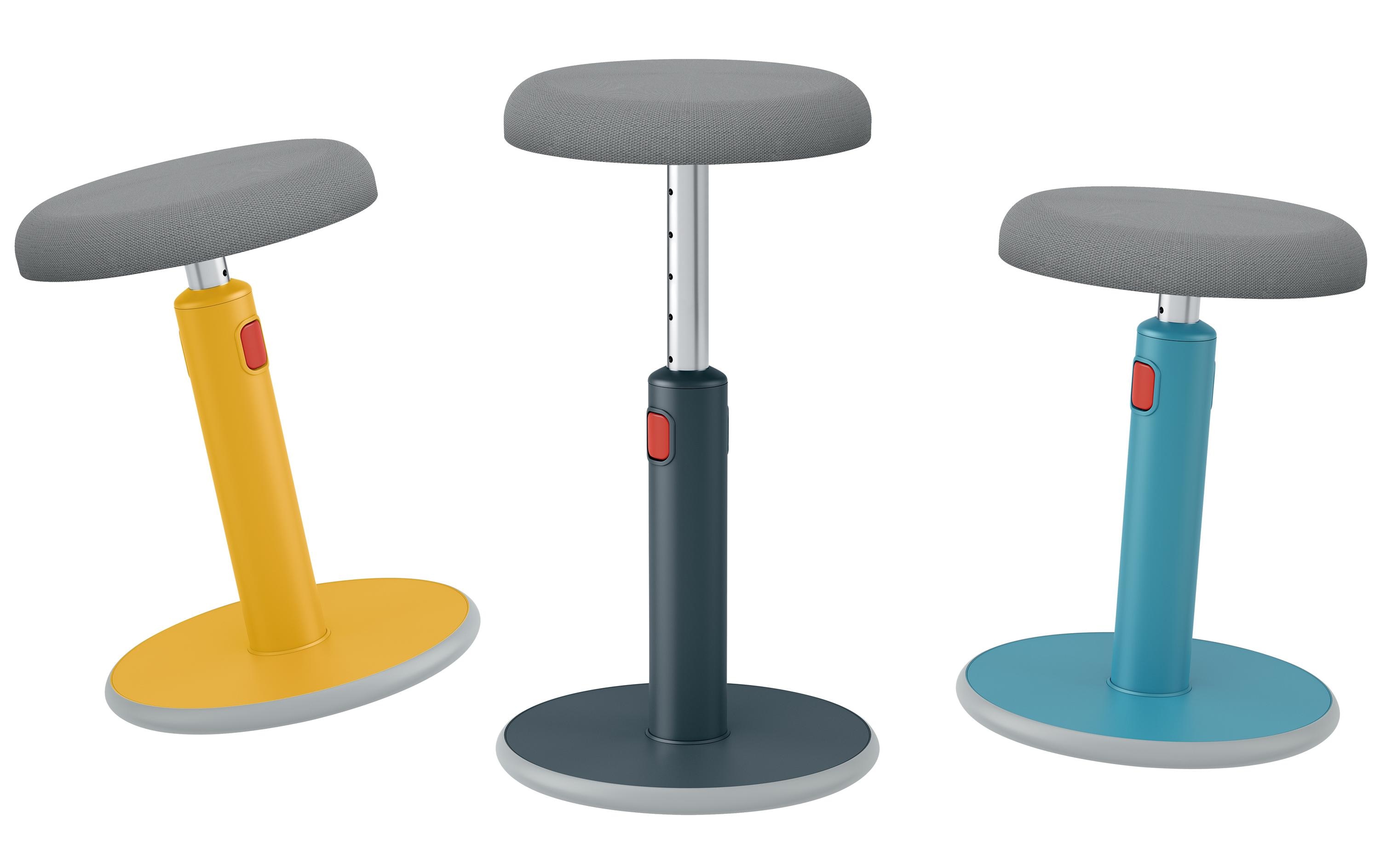 Ergo Cosy Active Sitz und Stehhocker Grau<br>Höhenverstellbarer, ergonomischer Hocker zum Sitzen und Stehen für eine verbesserte Muskelaktivität und bessere Körperhaltung