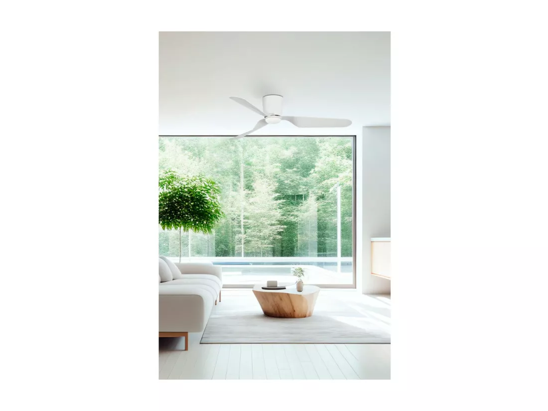 Ventilateur DC PEMBA L LED Blanc