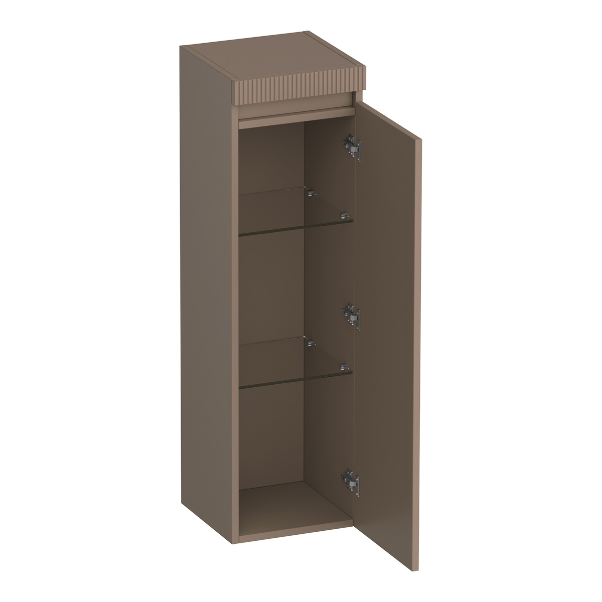 Brauer Joy Wavy kolomkast ribbelfront 120cm rechtsdraaiend mokka mat