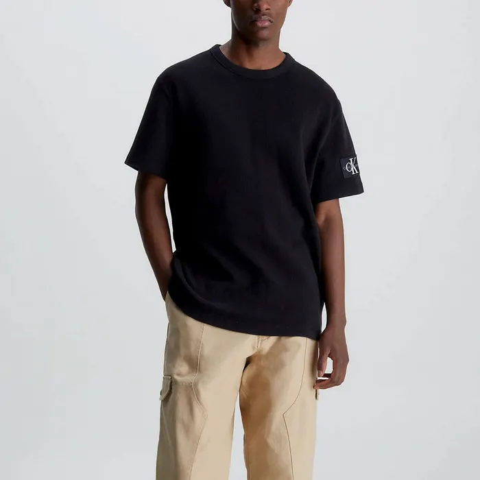Calvin Klein Badge Waffle Shirt Heren
