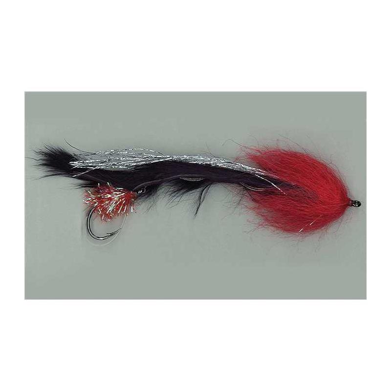 Mouche Spécial Carnassier Tof Articulee Brochet - Noir/Rouge