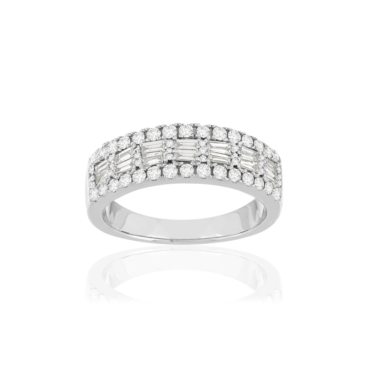 Bague or blanc 750 diamants