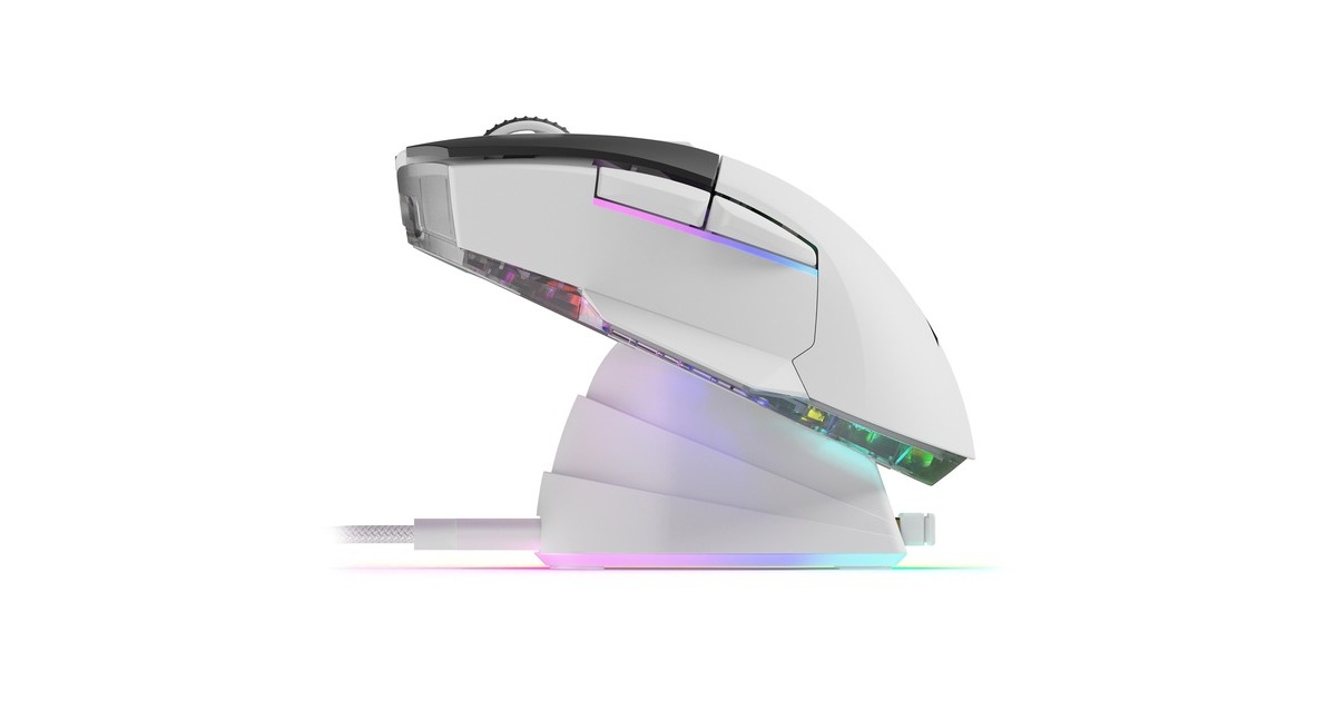 SharkoonSKILLER SGM50W gaming muis  (Wit, 400 - 6400 dpi, RGB leds)