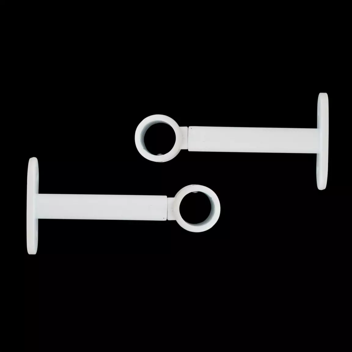 Lot de 2 supports tringles extensibles ( L90 - L150 / D20 mm) Jim Blanc mat