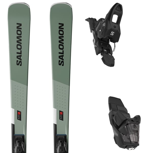 Pack ski SALOMON S/MAX 8 + M10 GW L80 OIL GREEN / BLACK / WHITE