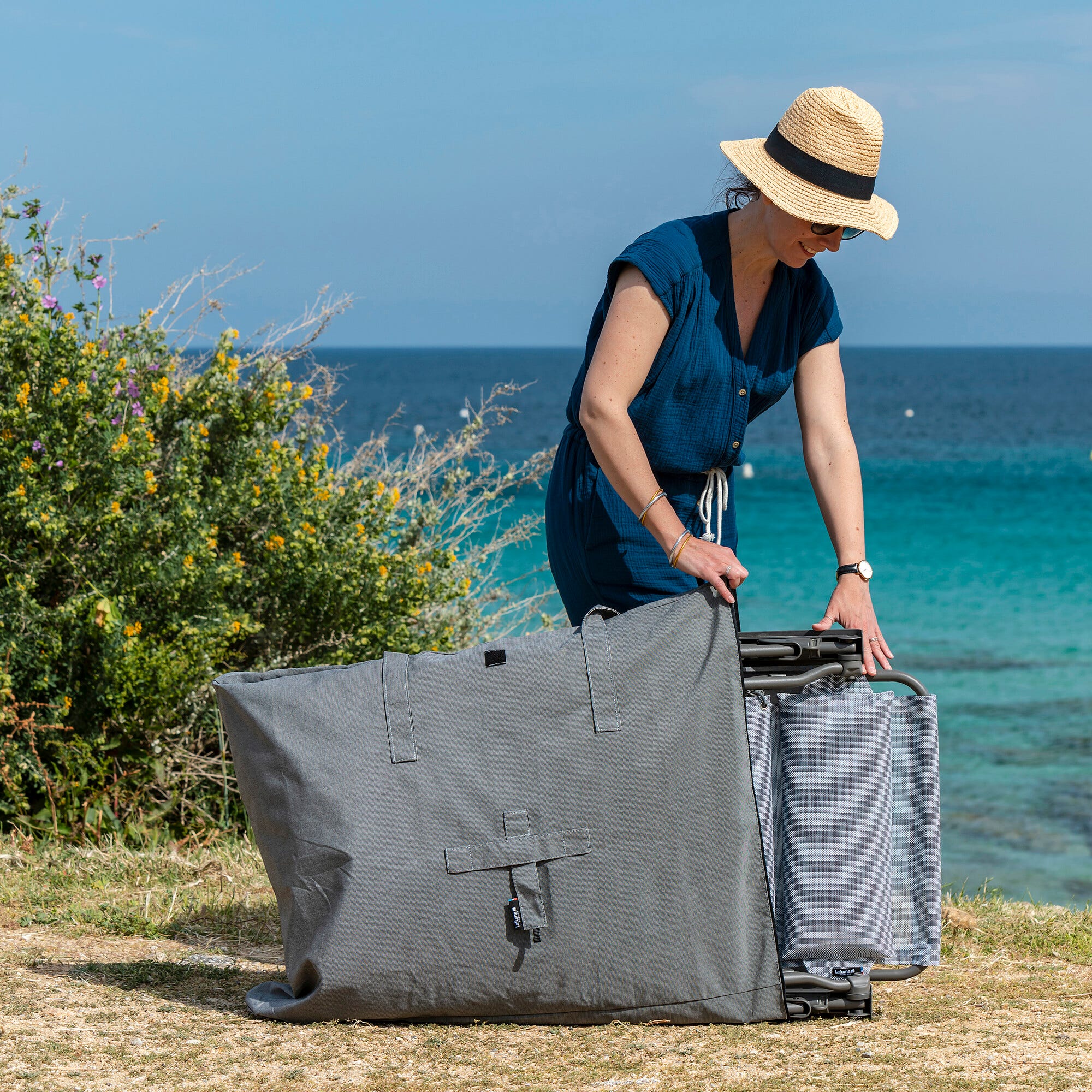 Transporthülle für Relaxliege Relax, Relax XL, Siesta PU-Polypropylenfilm Grau Anthracite
