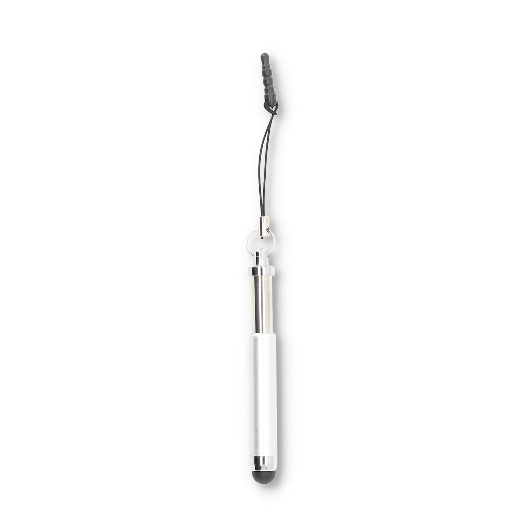 Mini Universal Alu Stylus Touch Pen Stift mit 3.5mm Staubschutz - Silber (Matt)