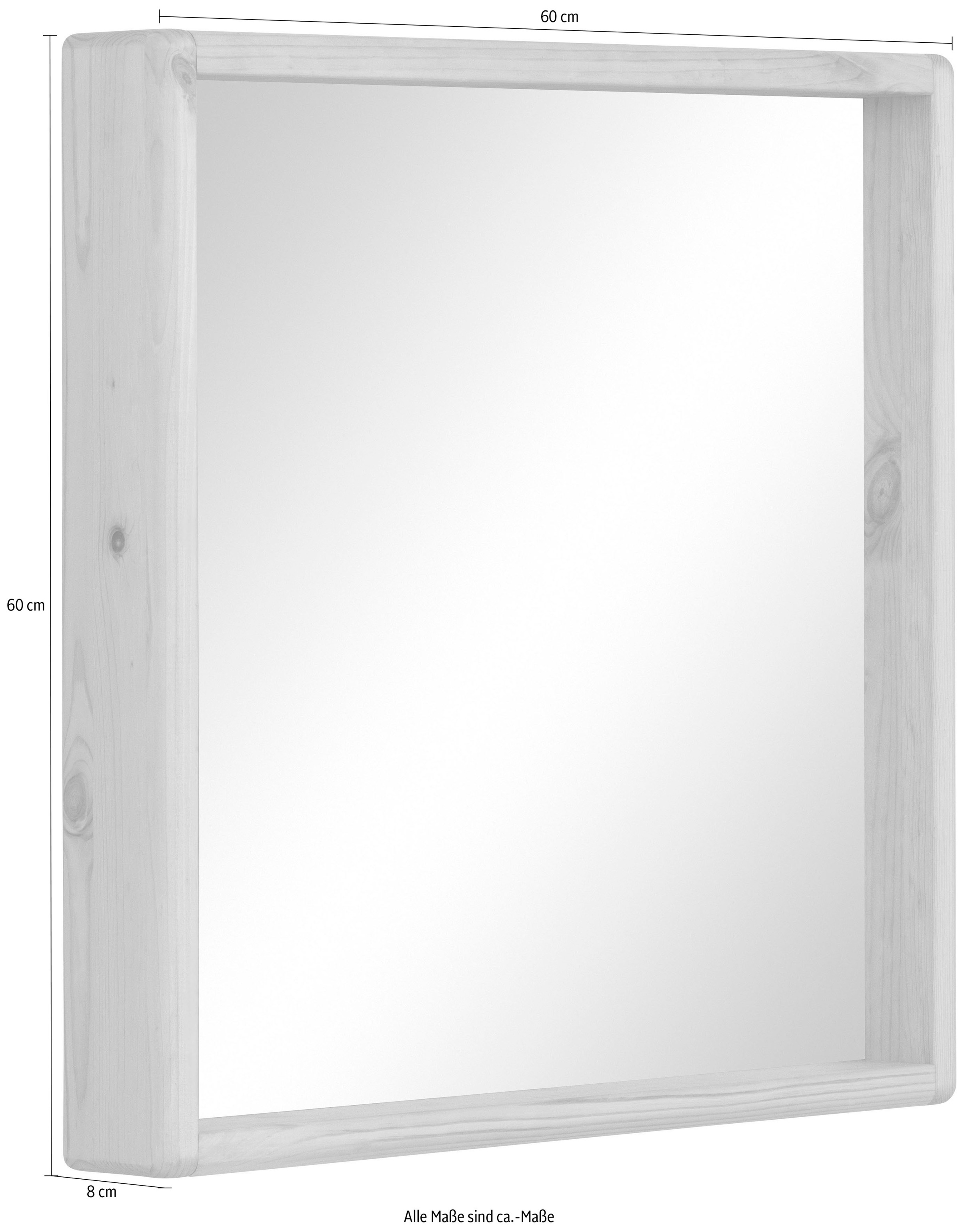 GOODproduct Badspiegel »Jorrick« Rahmen aus FSC®-zertifiziertem Massivholz Kiefer, Breite 60 cm