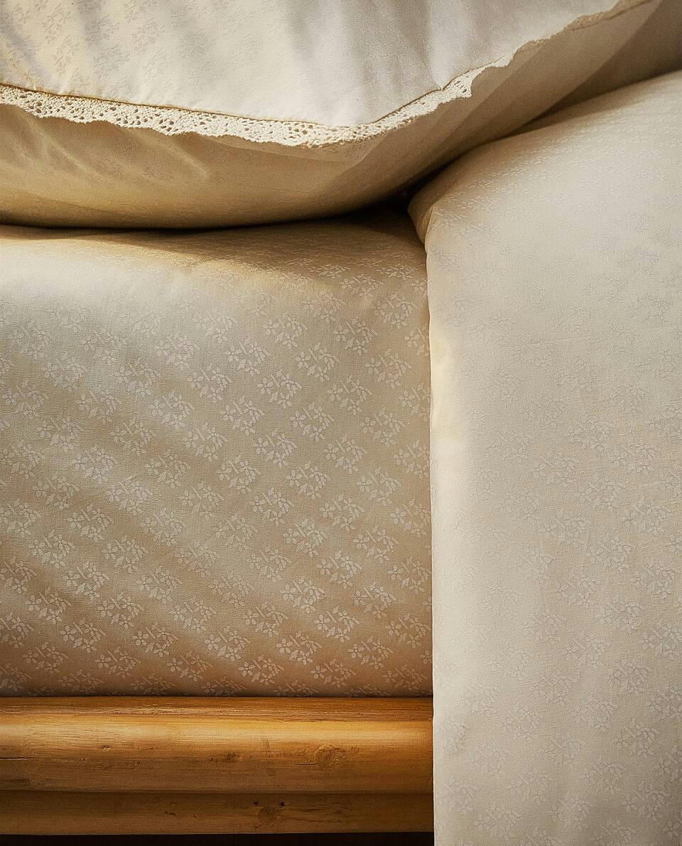 Lençol de elástico infantil com estampa floral