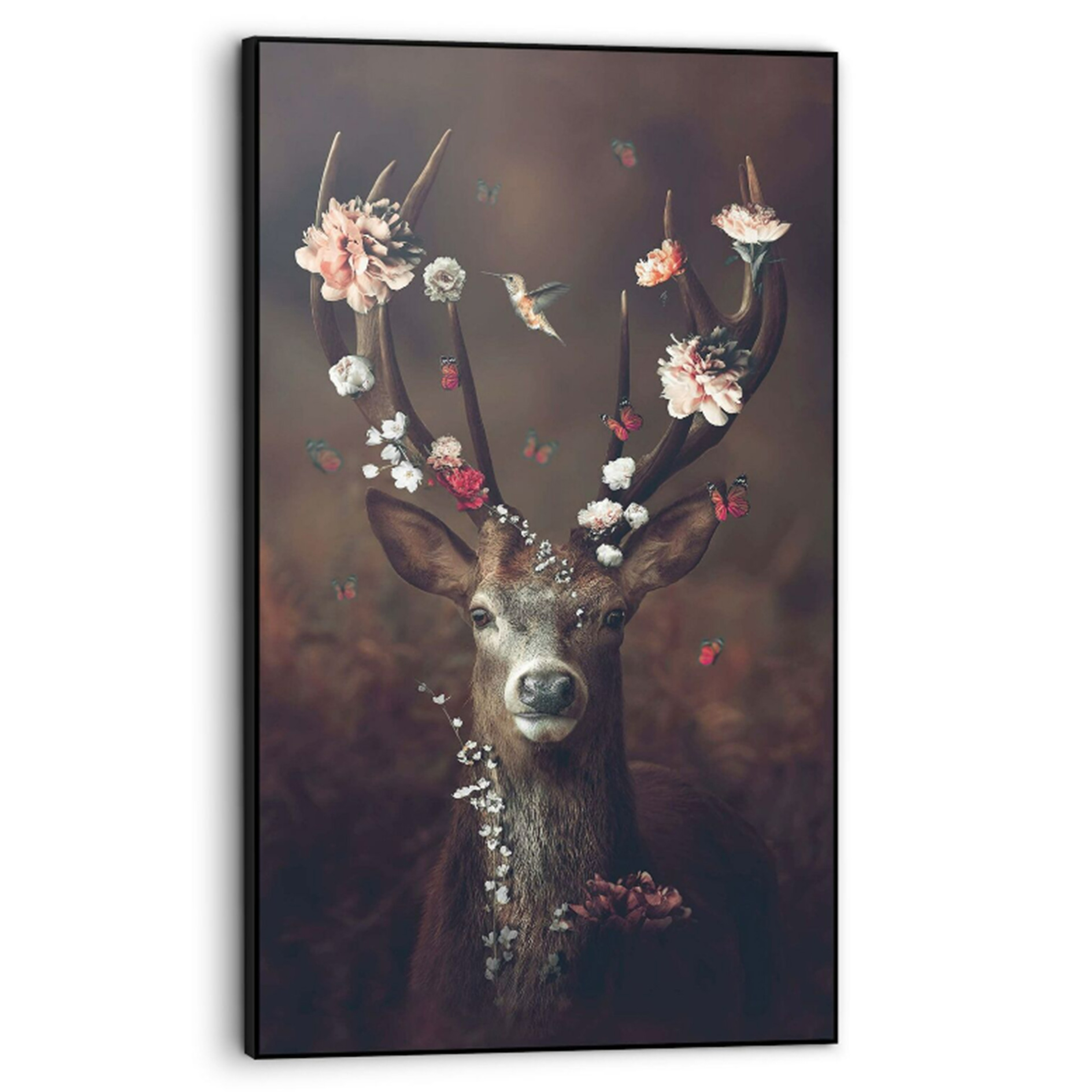 Gerahmtes Bild FAUNA FLOAR DEER - 70x118 cm