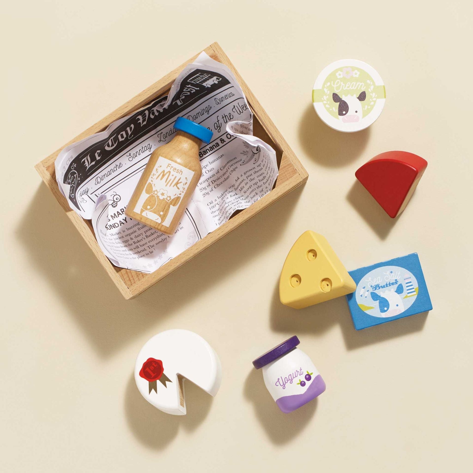 Eier & Milchprodukte für Kaufladen