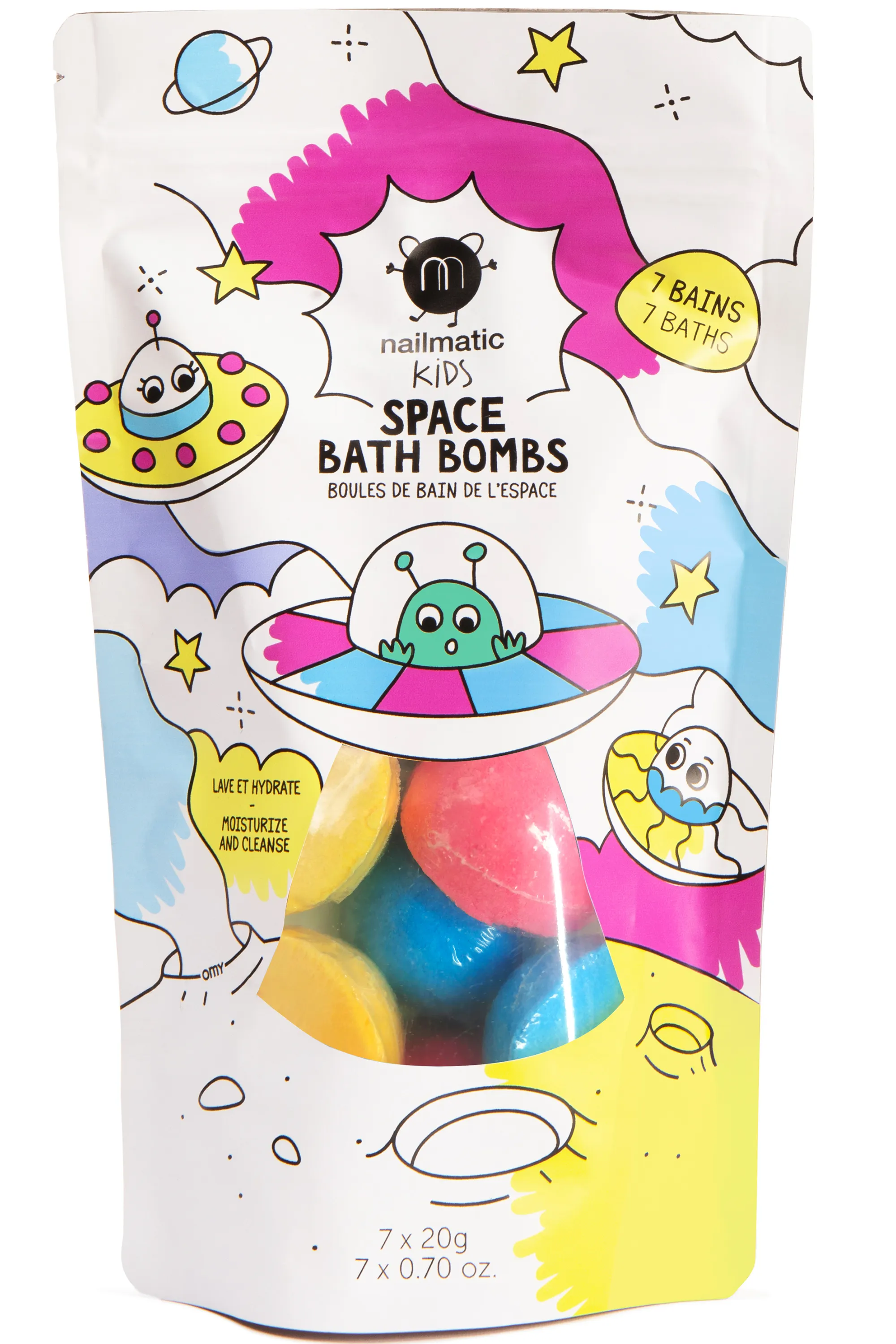 Nailmatic Sachet de 7 boules de bains de l’espace-610 g