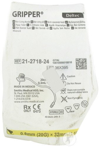 Smiths Medical Gripper Aiguille Atraumatique Calibre 20G Longueur 32mm 1 Pièce
