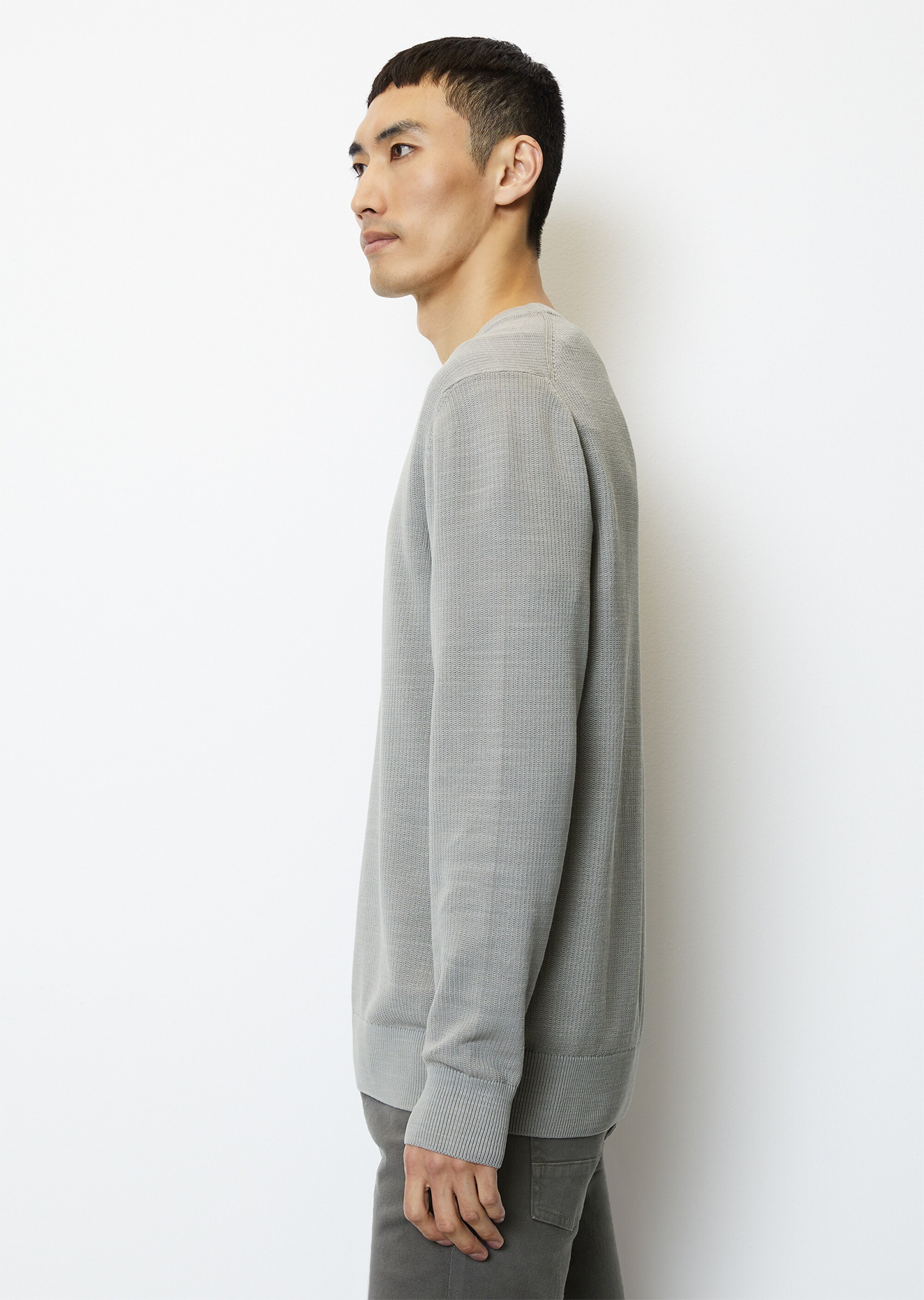 Pullover regular aus fein geripptem Organic Cotton