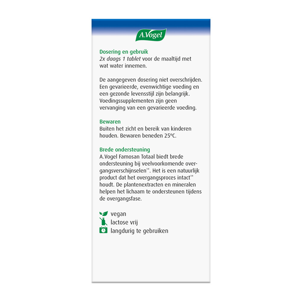 A.Vogel Famosan Overgang Totaal60 tabletten
