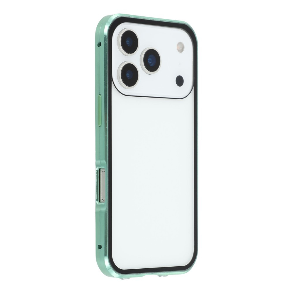 iPhone 17 Pro Max Magnetische Alu Schutzhülle mit Panzer Glas Backcover   Displayschutz (Magnet-Technologie) - Grün