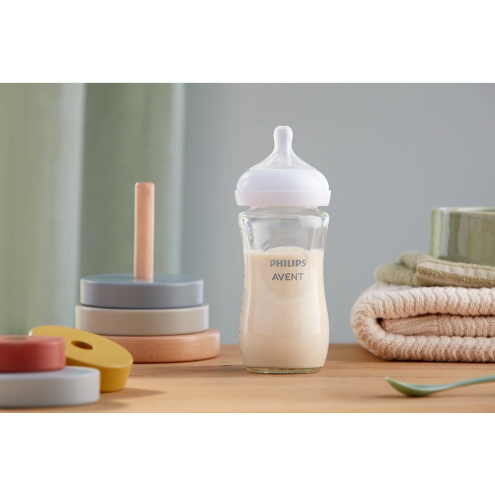 Philips Avent Glazen Babyfles Natural Response 0+ mnd240 ml