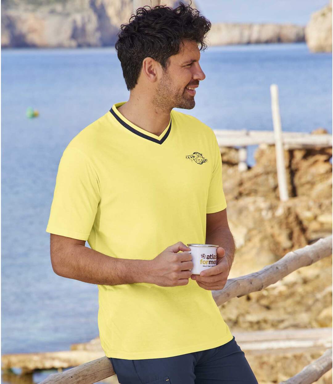 Lot de 3 Tee-Shirts Col V Team Surf