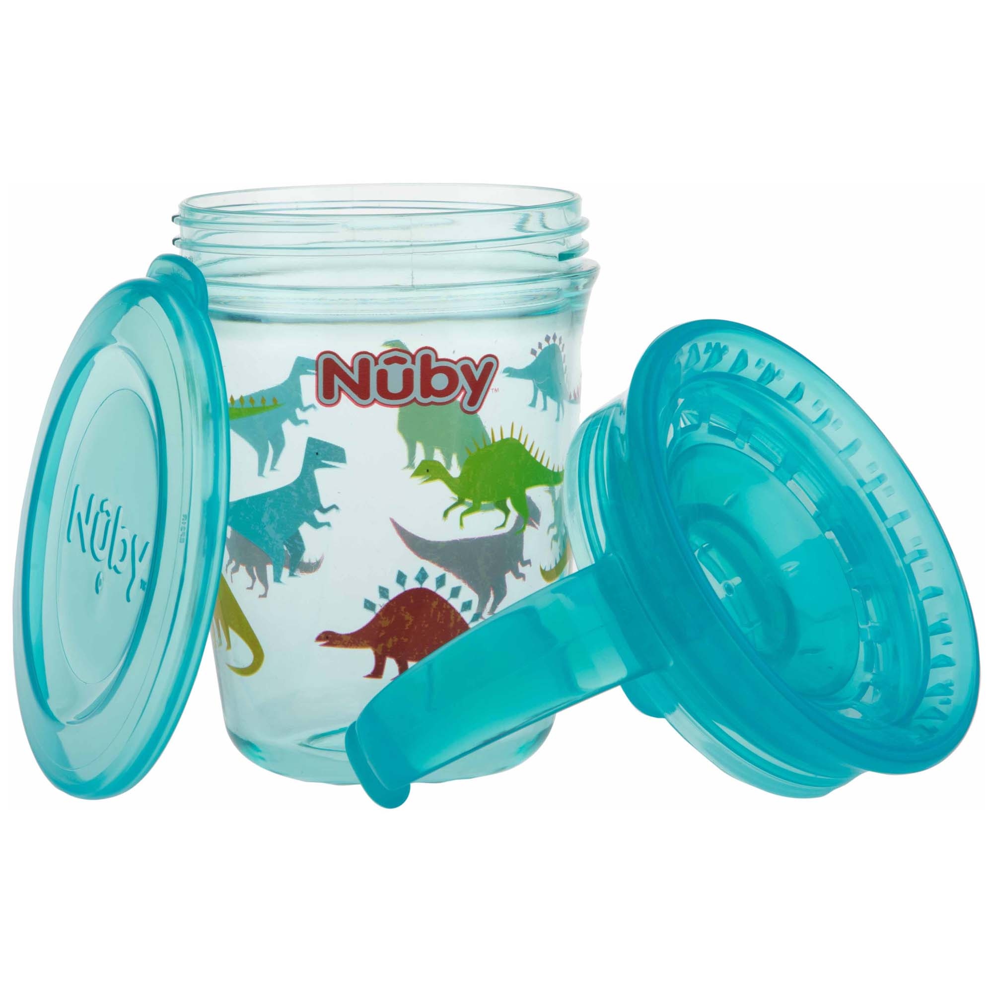 Nûby 360 graden Wonder Cup met handvatten 240ml blauw