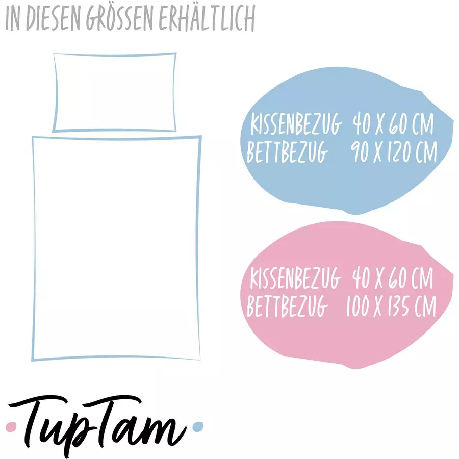 TupTam Kinder Bettwäsche Set 2-tlg dunkelblau