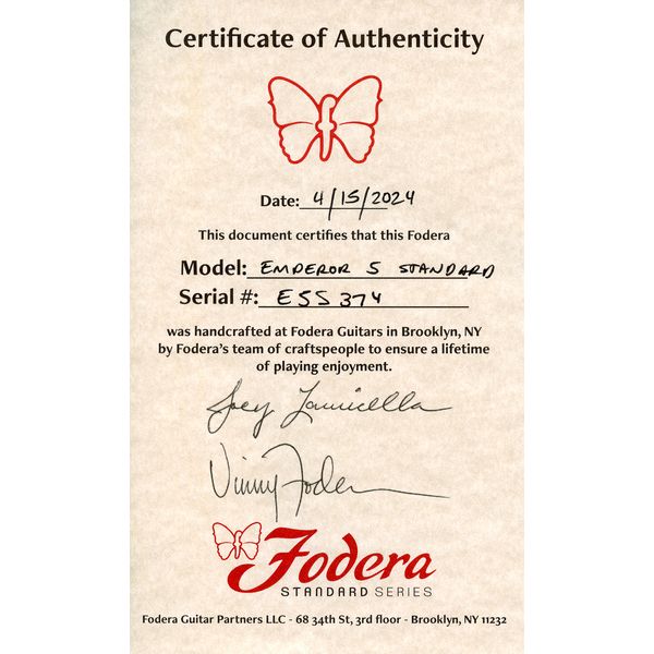 Fodera Emperor Standard 5 2021