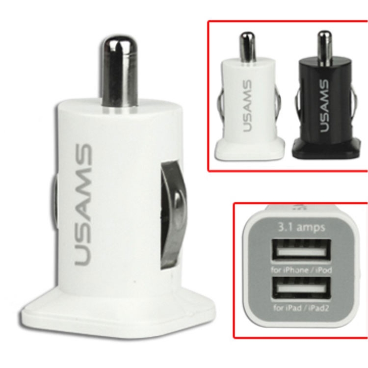 Auto KFZ Dual USB Ladegerät (3.1A) - Schwarz