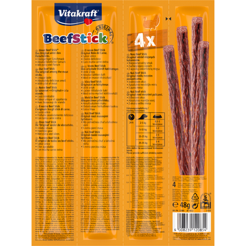 Vitakraft Original Beef Stick + Turkey 4 Stuks 48 g