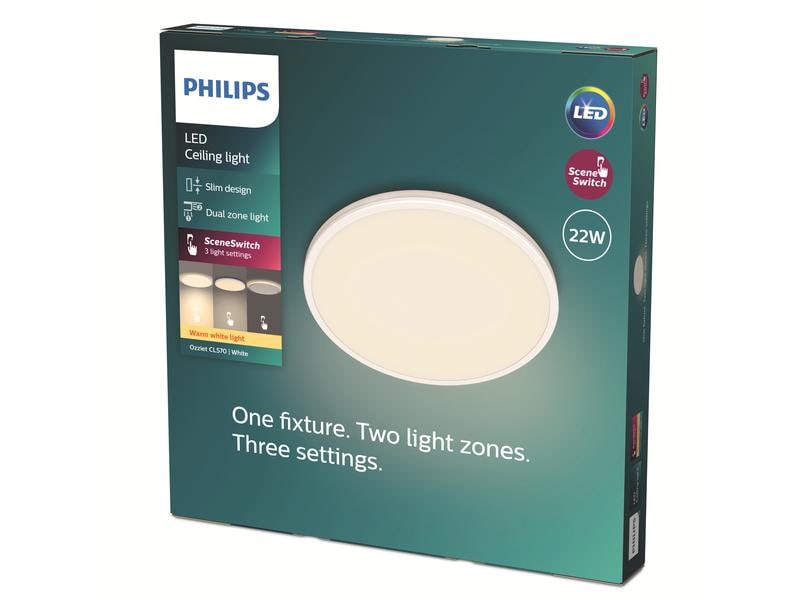 Philips Ozziet Deckenleuchte weiss 2300 lm SceneSwitch Leuchte zur Deckenmontage
