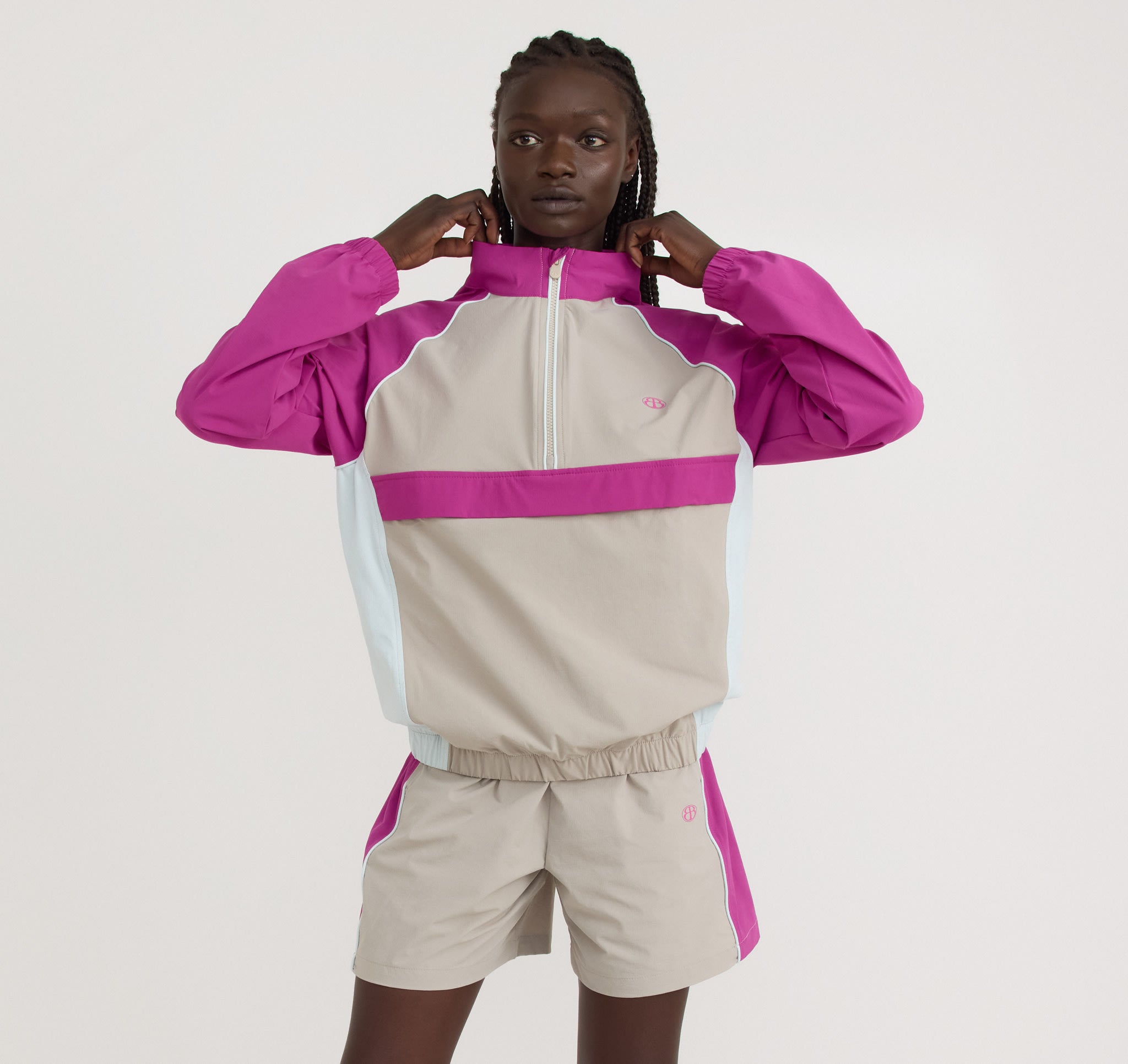 RECYCLED NYLON<br>Track Half Zip Jacket