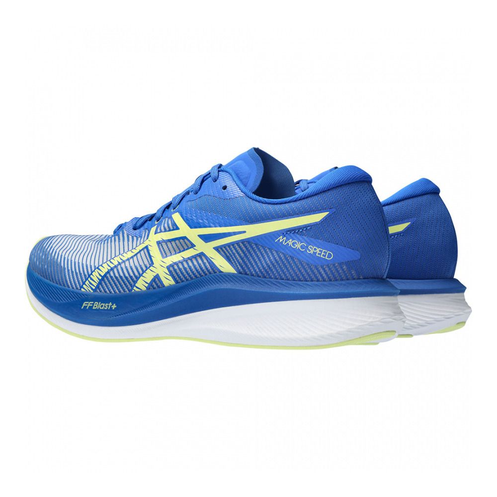 Asics MAGIC SPEED 3 - Chaussures running Homme illusion blue/glow yellow