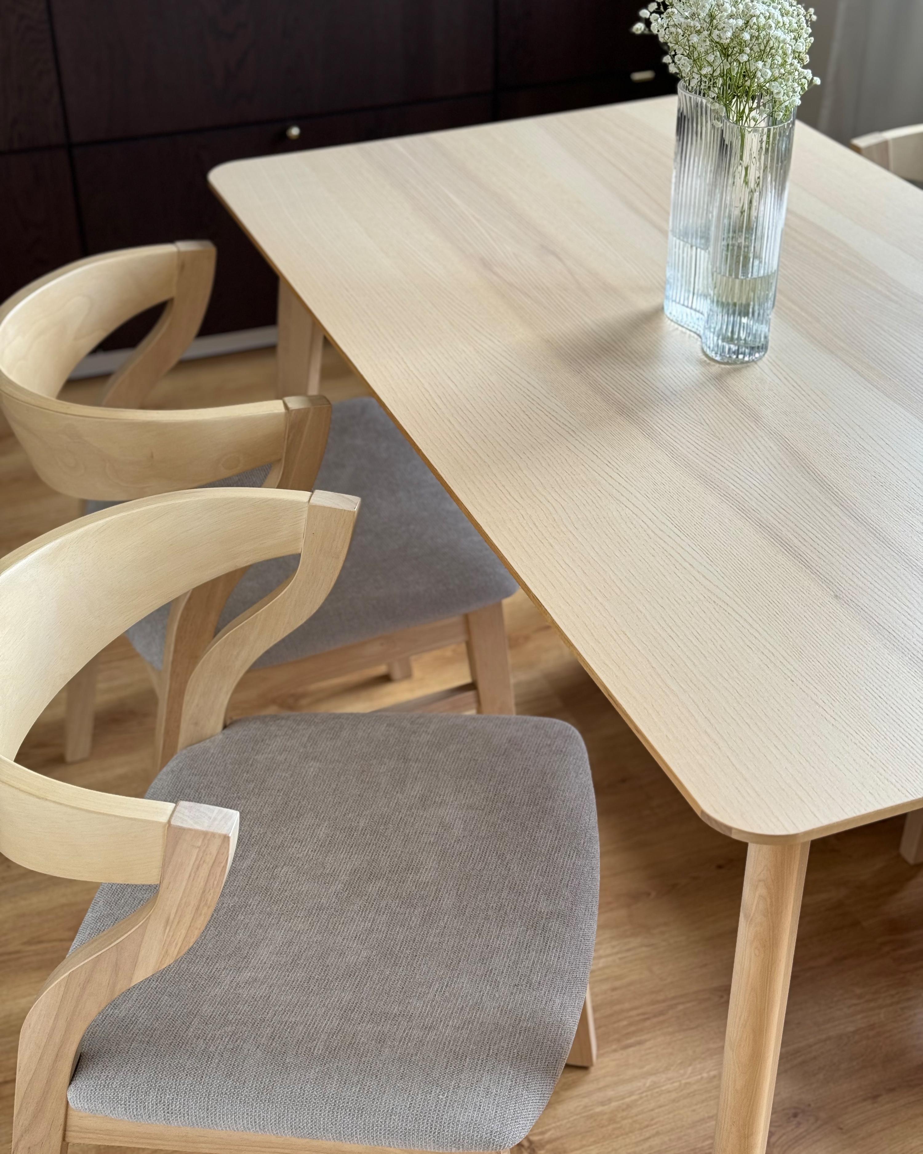 Set van 2 eetkamerstoelen MAROA Hout Beige