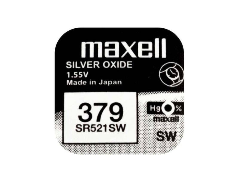 Maxell Europe LTD. Knopfzelle 379 SR521SW , 10 Stück Typ SR521SW (379), 1 Stück