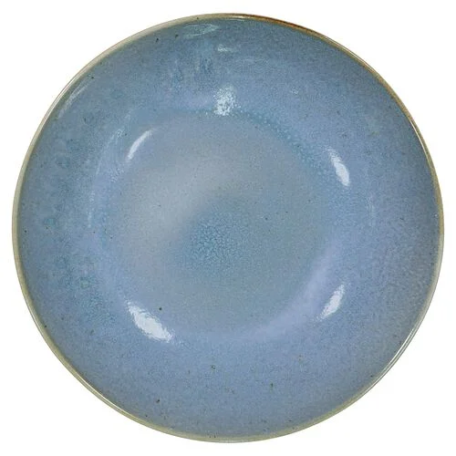 assiette creuse Porto émail réactif bleu 23cm
