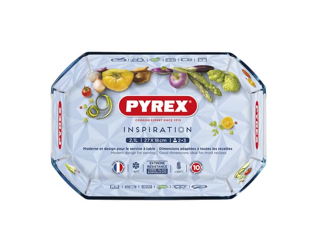 Pyrex Fad rektangulært Clear