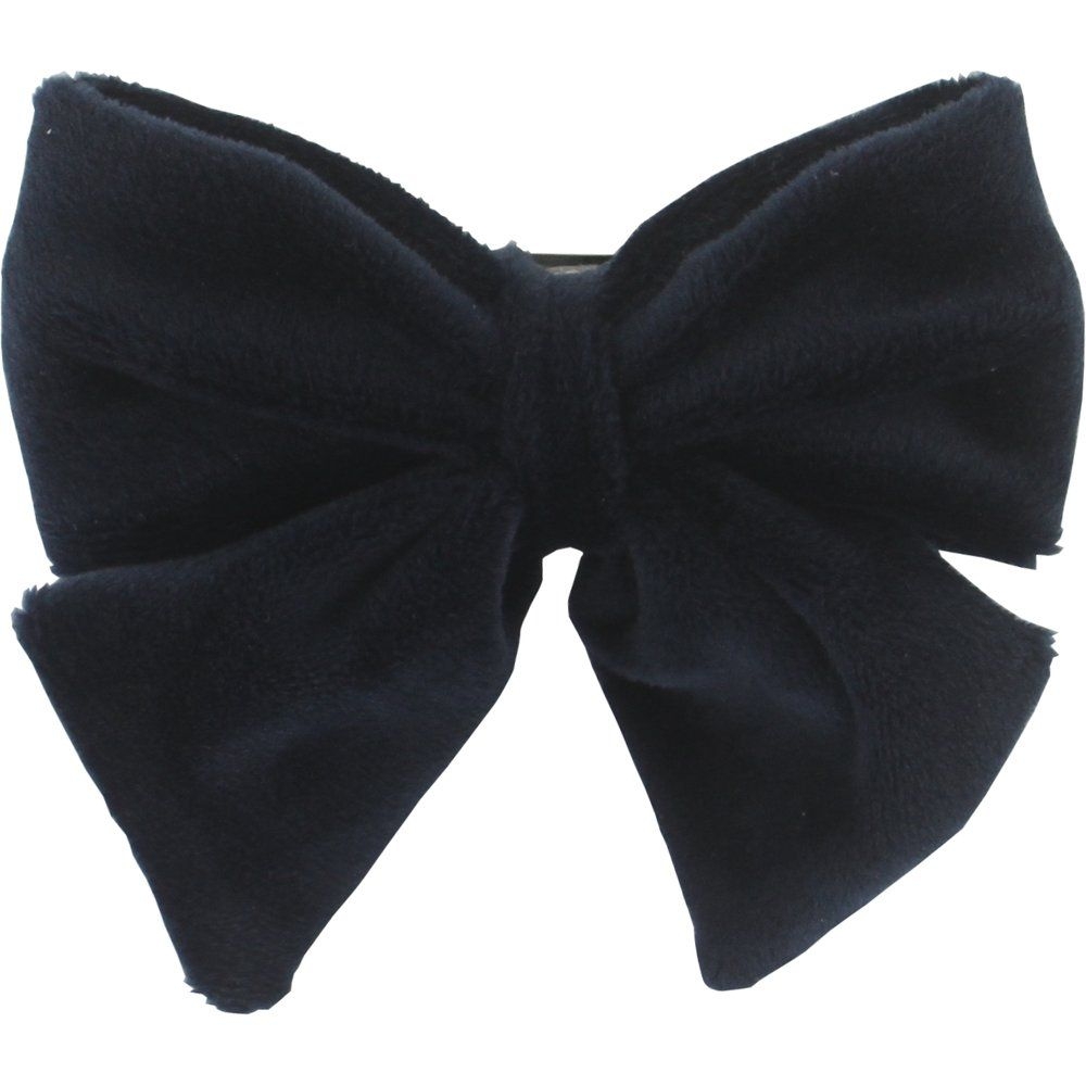 Barrette Noeud Papillon Velours Marine