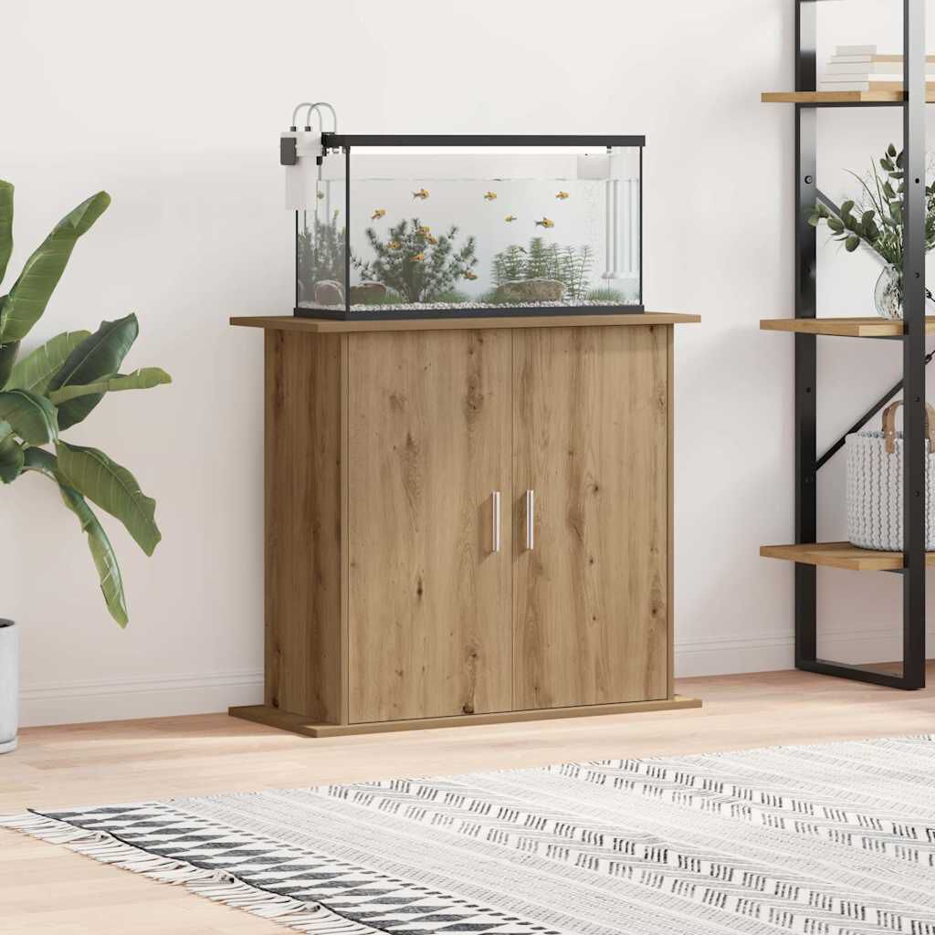 vidaXL Aquariumkast, ambachtelijk eikenhout, 81x36x73 cm