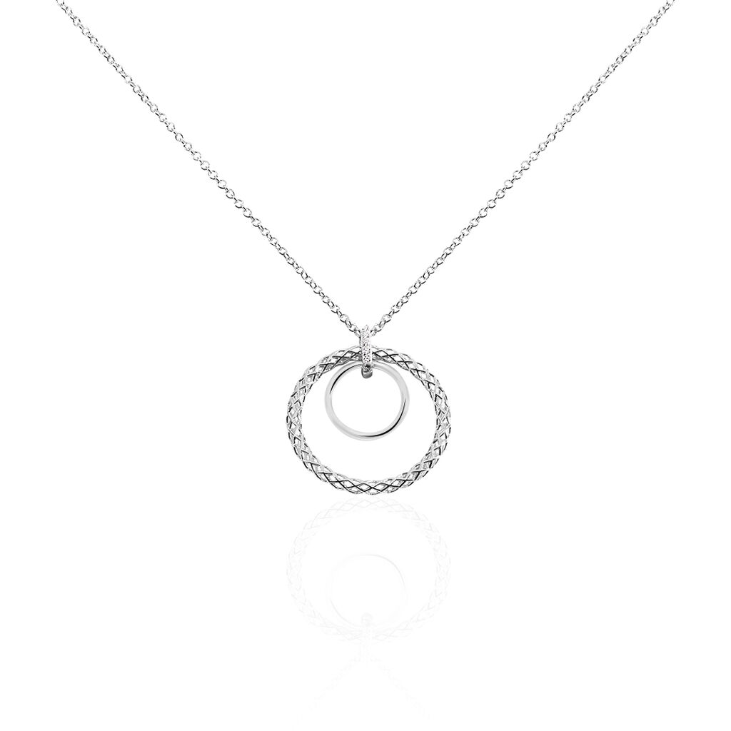 Collier Sowa Argent Blanc Oxyde De Zirconium