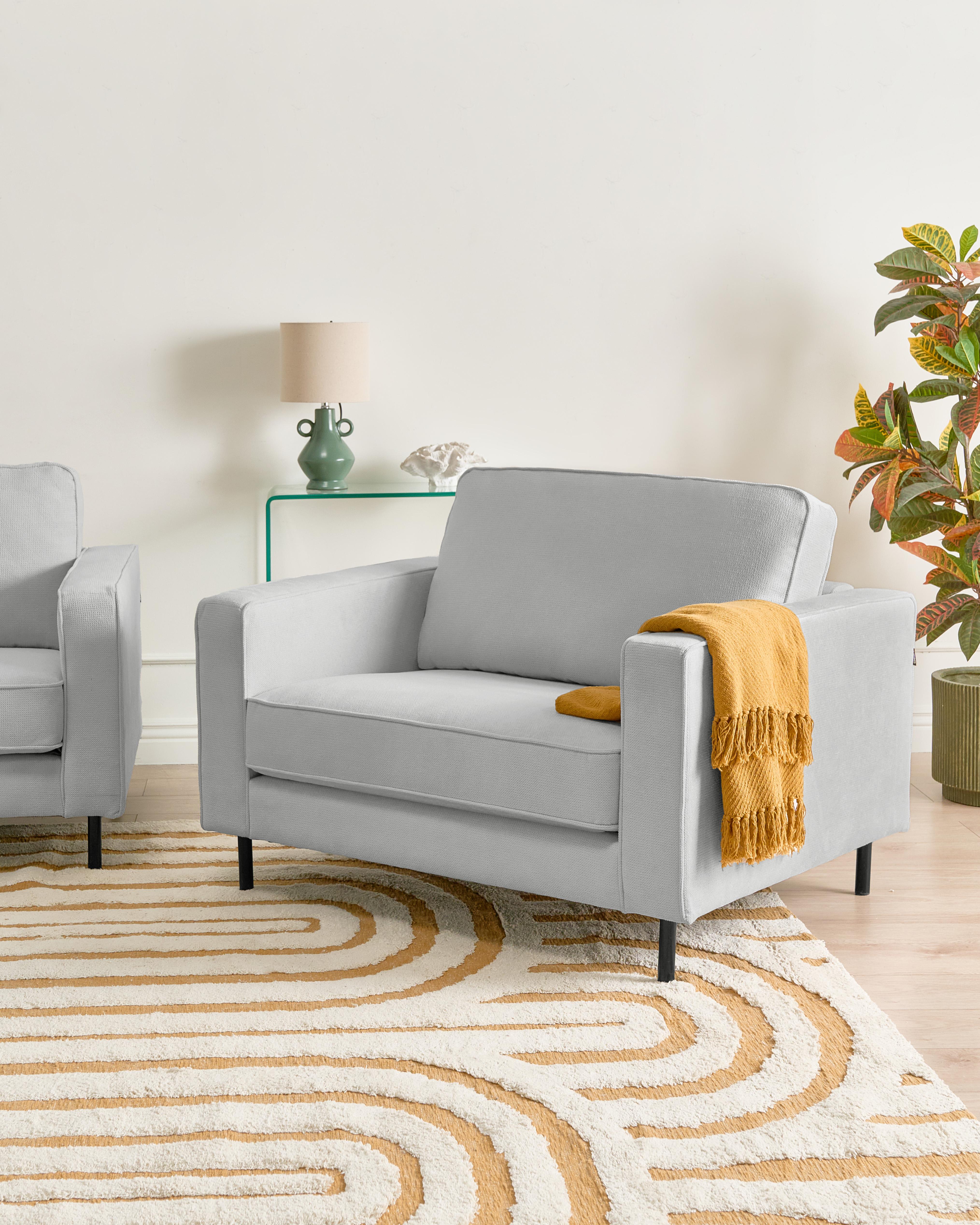 Fauteuil SAVALEN Stof Lichtgrijs