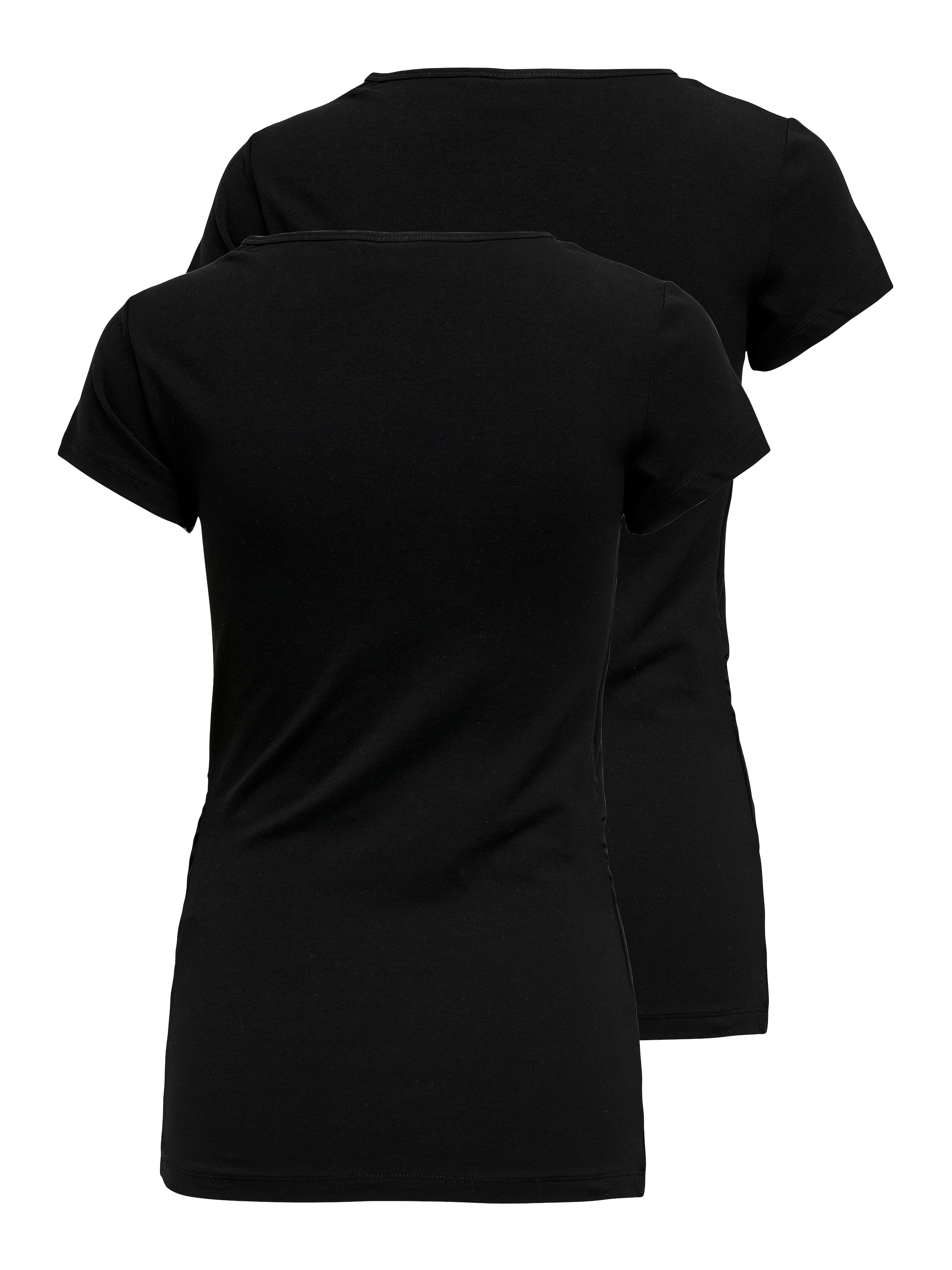 ONLY MATERNITY Umstandsshirt »OLMLOVELY S/S ONECK TOP 2PACK JRS NOOS«, 2 Stk.