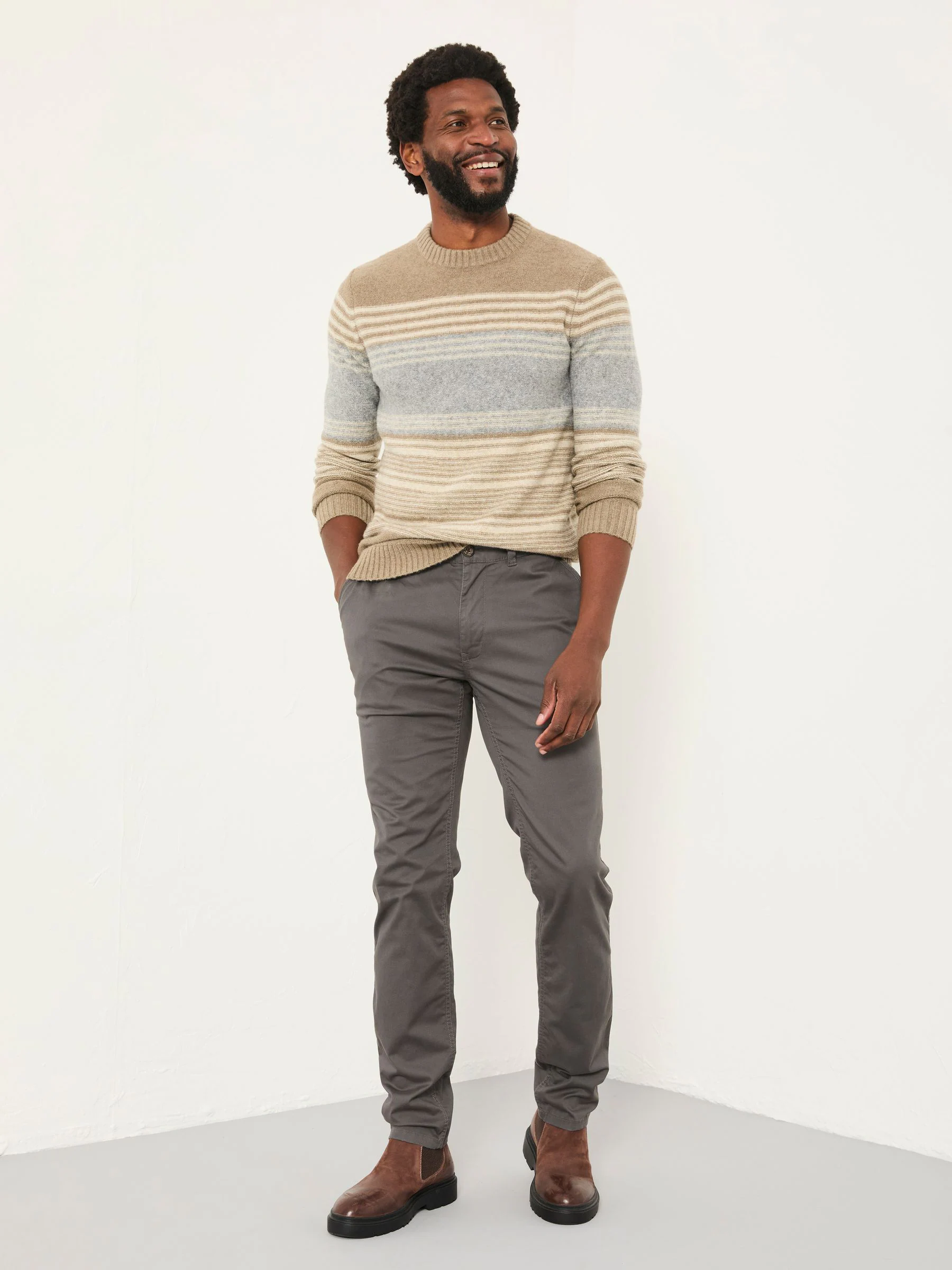 Donkergrijs - FatFace - Slim-fit chino