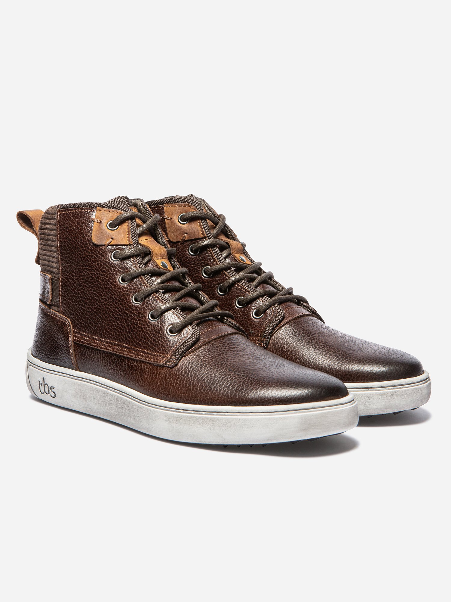 Baskets Montantes Homme Purefoam Cuir Marron Foncé