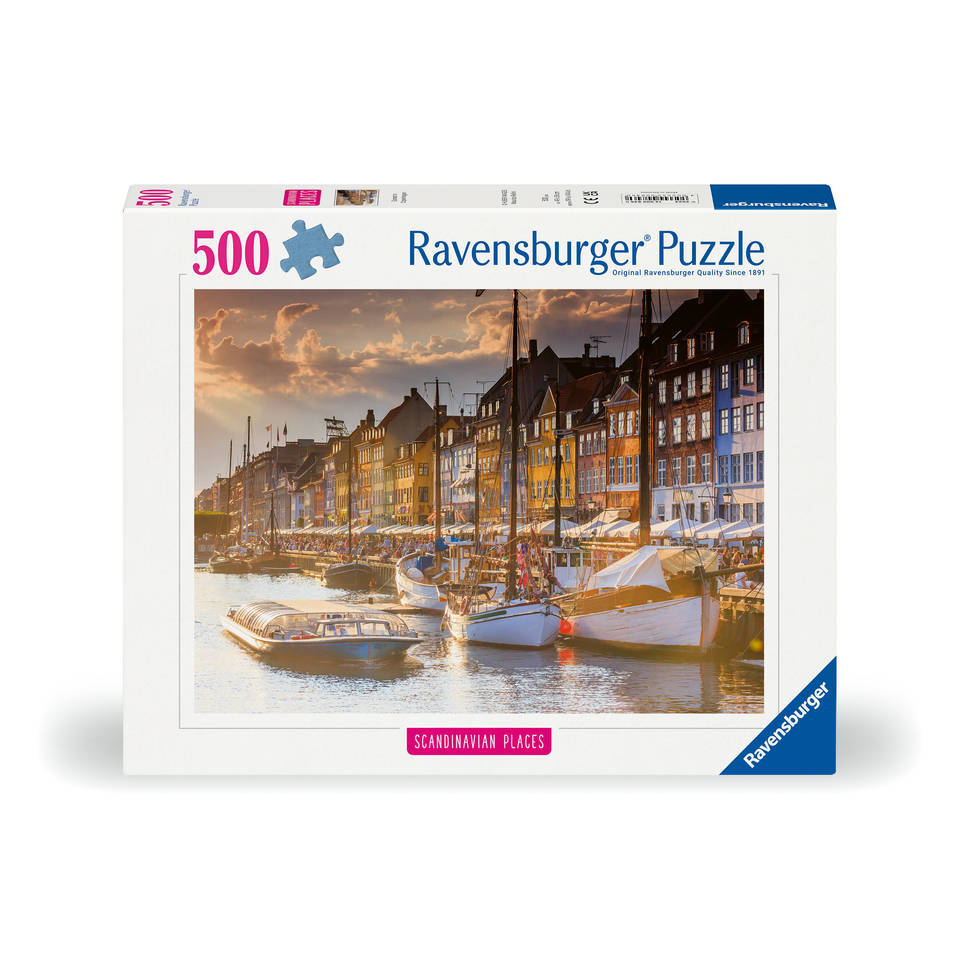 Ravensburger puzzel zonsondergang in Kopenhagen - 500 stukjes